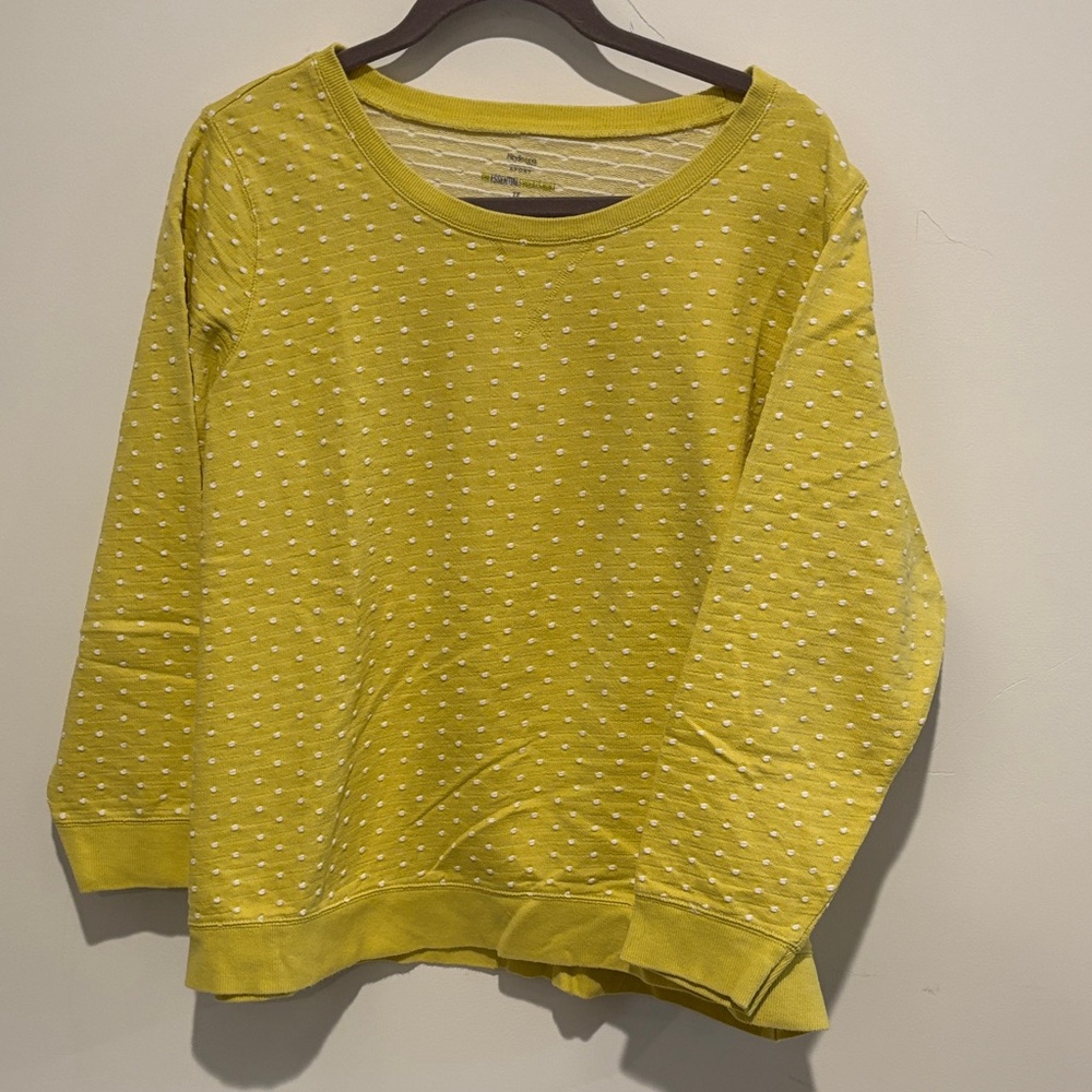 Style & Co. Yellow Polka Dot Sweater